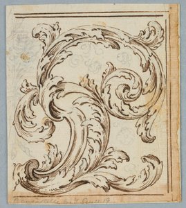 Dibujo, diseño de rinceau, 1725-1750 de Unknown